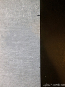 Mark the edges from the other blind in pencil (exaggerated here so you can see it).